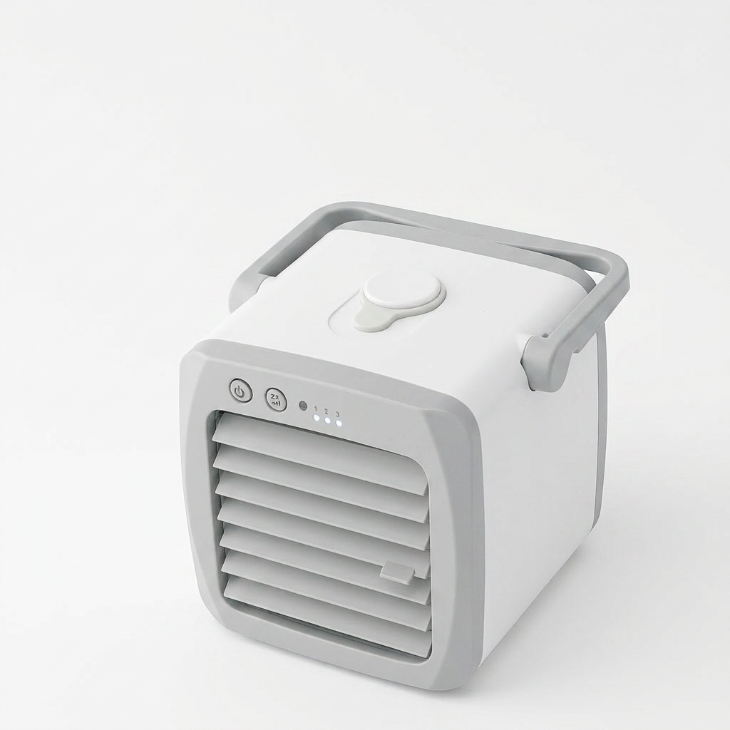 ArcticBreeze USB Portable Air Cooler – evaporative cooling, 7-colour LED - Studio White